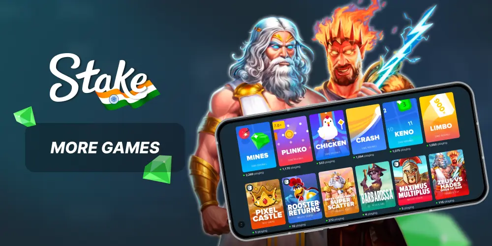 Best online casino game selection at Stake India